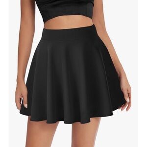 *New* AURUZA Black Skater Skirt - Basic Versatile Stretchy Flared Skirt Size L